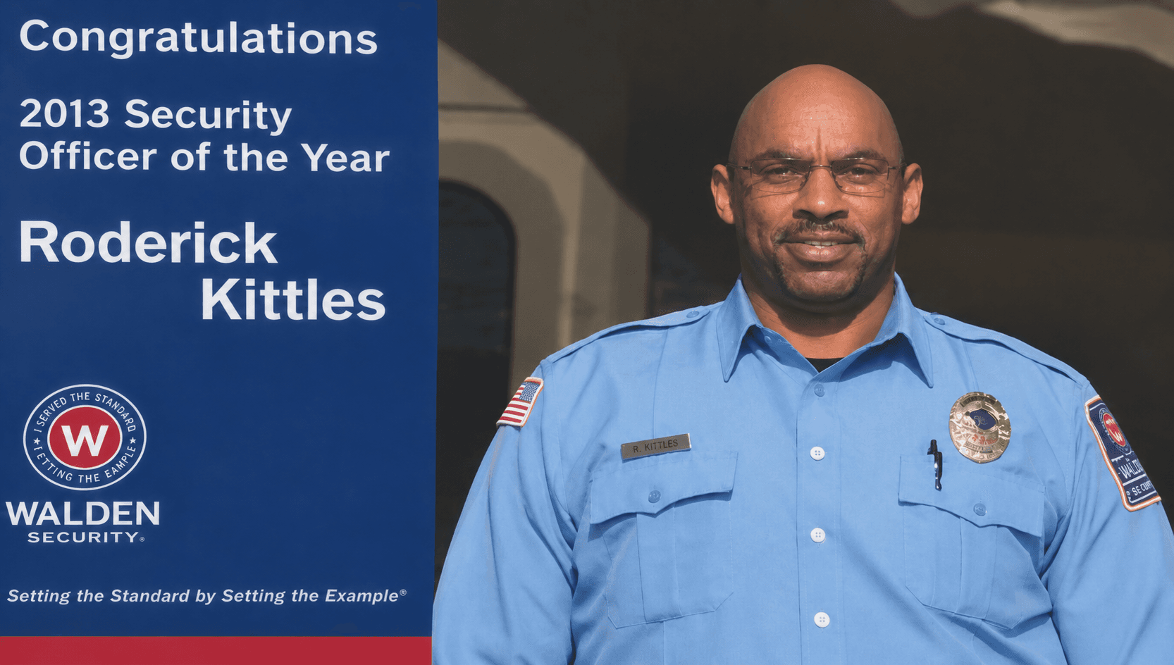Rod Kittles recognized as 2013 Security Officer of the Year by Walden Security